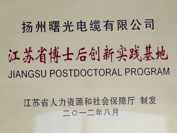2012年江苏省博士后创新实验基地